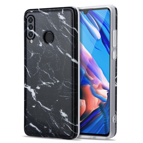 

For Huawei P30 Lite TPU Glossy Marble Pattern IMD Protective Case(Black)