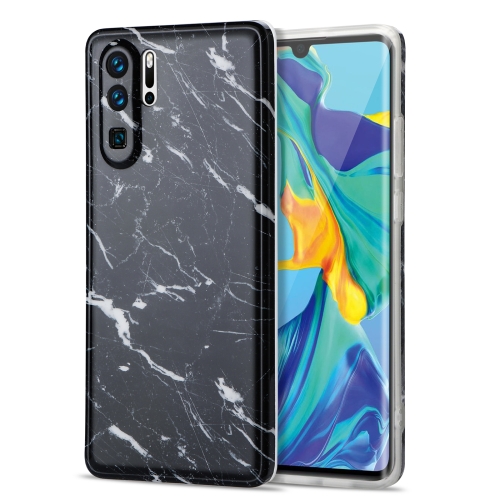 

For Huawei P30 Pro TPU Glossy Marble Pattern IMD Protective Case(Black)