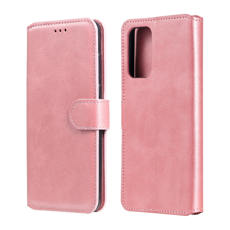 

For Samsung Galaxy A72 5G / 4G Classic Calf Texture PU + TPU Horizontal Flip Leather Case, with Holder & Card Slots & Wallet(Rose Gold)