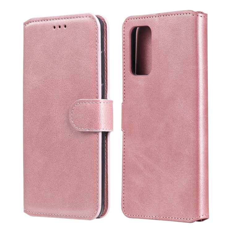 

For Xiaomi Poco M3 / Redmi Note 9 4G Classic Calf Texture PU + TPU Horizontal Flip Leather Case, with Holder & Card Slots & Wallet(Rose Gold)
