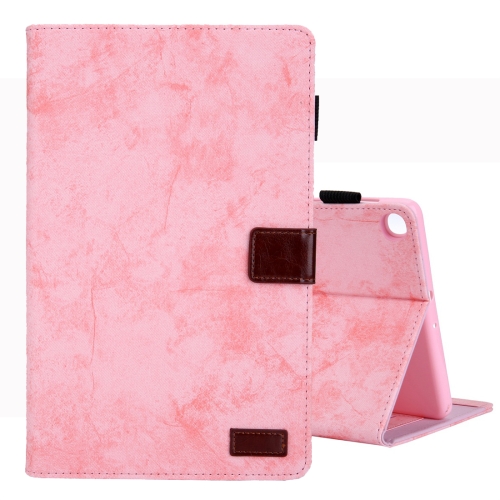 

For Galaxy Tab A 10.1 (2019) Business Style Horizontal Flip Leather Case, with Holder & Card Slot & Photo Frame & Sleep / Wake-up Function(Pink)