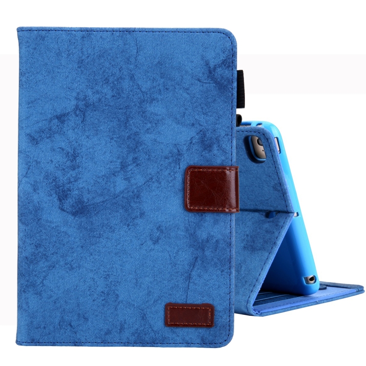 

For iPad Mini 1 / 2 / 3 / 4 Business Style Horizontal Flip Leather Case, with Holder & Card Slot & Photo Frame & Sleep / Wake-up Function(Blue)