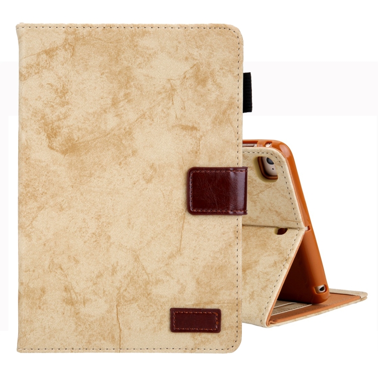 

For iPad Mini 1 / 2 / 3 / 4 Business Style Horizontal Flip Leather Case, with Holder & Card Slot & Photo Frame & Sleep / Wake-up Function(Yellow)