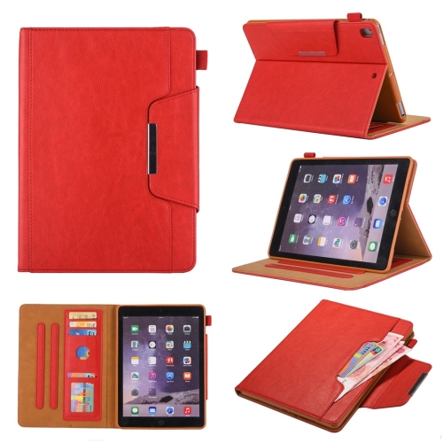 

For iPad 10.2 inch Business Style Horizontal Flip Leather Case with Holder & Card Slot & Photo Frame & Wallet(Red)