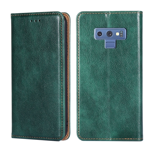

For Samsung Galaxy Note9 PU + TPU Gloss Oil Solid Color Magnetic Horizontal Flip Leather Case with Holder & Card Slot & Wallet(Green)