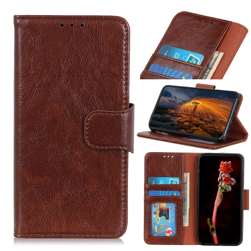 

For Motorola Moto G Power (2021) Nappa Texture Horizontal Flip Leather Case with Holder & Card Slots & Wallet(Brown)