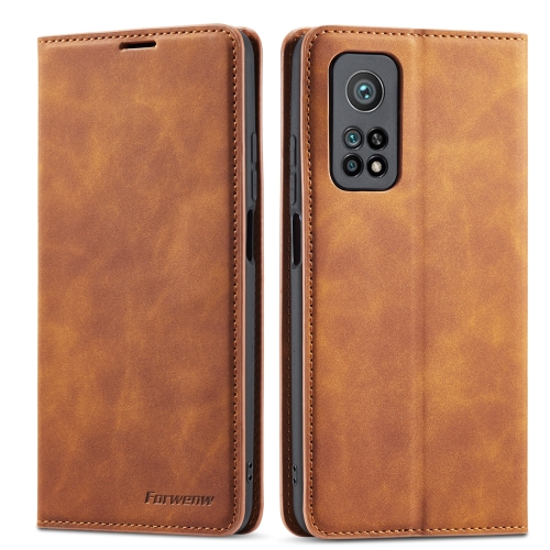 

For Xiaomi Mi 10T Pro Forwenw Dream Series Oil Edge Strong Magnetism Horizontal Flip Leather Case with Holder & Card Slots & Wallet & Photo Frame(Brown)