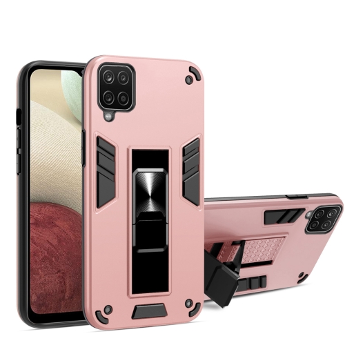 

For Samsung Galaxy S20 FE 2 in 1 PC + TPU Shockproof Protective Case with Invisible Holder(Rose Gold)