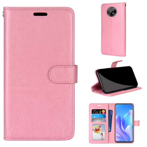 

For Huawei Enjoy 20 Plus Pure Color Horizontal Flip PU Leather Case with Holder & Card Slots & Wallet & Photo Frame(Pink)