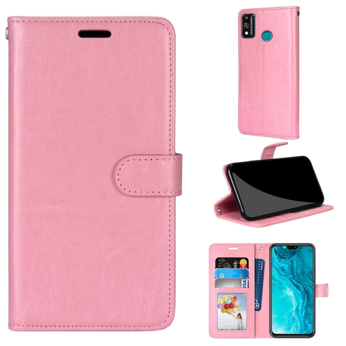 

For Huawei Honor 9X Lite Pure Color Horizontal Flip PU Leather Case with Holder & Card Slots & Wallet & Photo Frame(Pink)