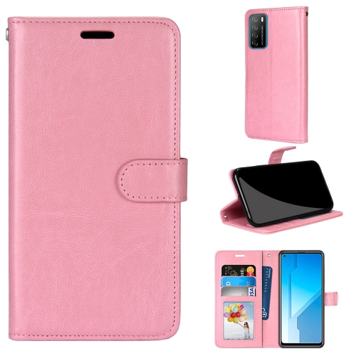 

For Huawei Honor Paly4 Pure Color Horizontal Flip PU Leather Case with Holder & Card Slots & Wallet & Photo Frame(Pink)