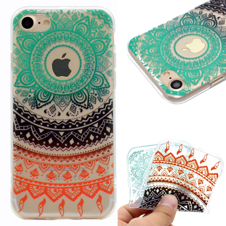 

For iPhone SE 2020 & 8 & 7 Coloured Drawing Pattern Highly Transparent TPU Protective Case(Colored Flower)