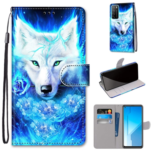 

For Huawei Honor Play4 Coloured Drawing Cross Texture Horizontal Flip PU Leather Case with Holder & Card Slots & Wallet & Lanyard(Dick Rose Wolf)