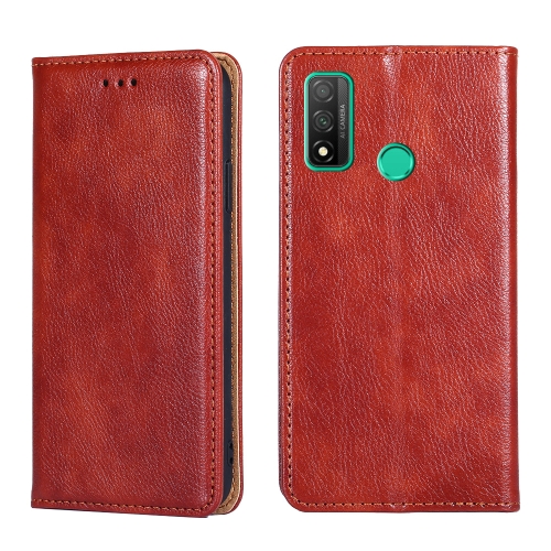 

For Huawei P smart 2020 PU + TPU Gloss Oil Solid Color Magnetic Horizontal Flip Leather Case with Holder & Card Slot & Wallet(Brown)