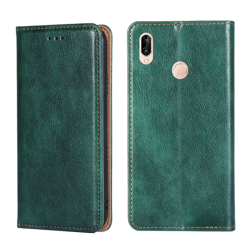 

For Huawei P20 lite / Nova 3e PU + TPU Gloss Oil Solid Color Magnetic Horizontal Flip Leather Case with Holder & Card Slot & Wallet(Green)