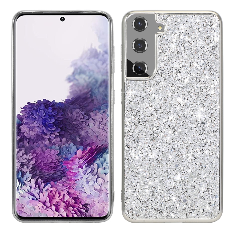

For Samsung Galaxy S21 Plus 5G Glitter Powder Shockproof TPU Protective Case(Silver)