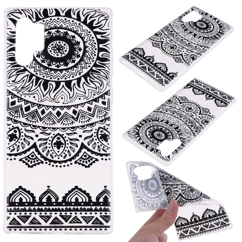 

For Galaxy Note 10+ / Note 10 Pro Coloured Drawing Pattern Highly Transparent TPU Protective Case(Black Lace)