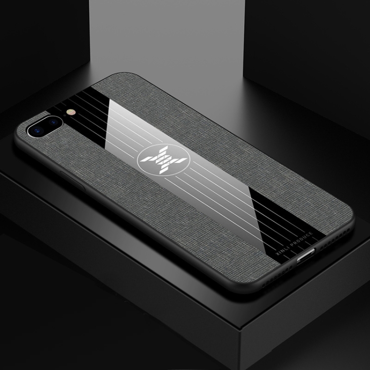 

For iPhone SE 2020 & 8 & 7 XINLI Stitching Cloth Texture Shockproof TPU Protective Case(Gray)
