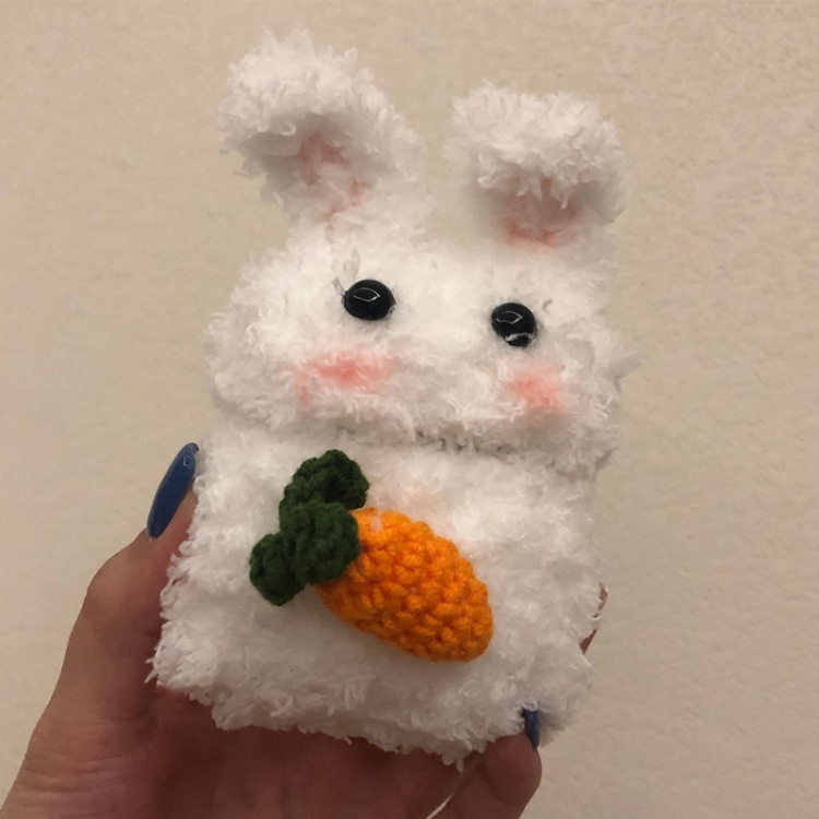 

Knitted Cute Cartoon Plush Doll Protective Case for Apple AirPods 1/2, Pattern:Rabbit