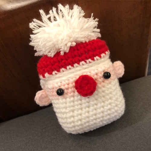 

Knitted Cute Cartoon Plush Doll Protective Case for Apple AirPods 1/2, Pattern:Santa Claus