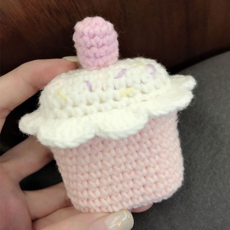 

Knitted Cute Cartoon Plush Doll Protective Case for Apple AirPods 1/2, Pattern:Ice Cream