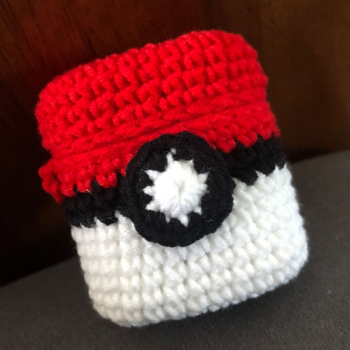 

Knitted Cute Cartoon Plush Doll Protective Case for Apple AirPods 1/2, Pattern:Poke Ball