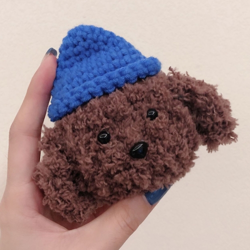 

Knitted Cute Cartoon Plush Doll Protective Case for Apple AirPods 1/2, Pattern:Brown Teddy