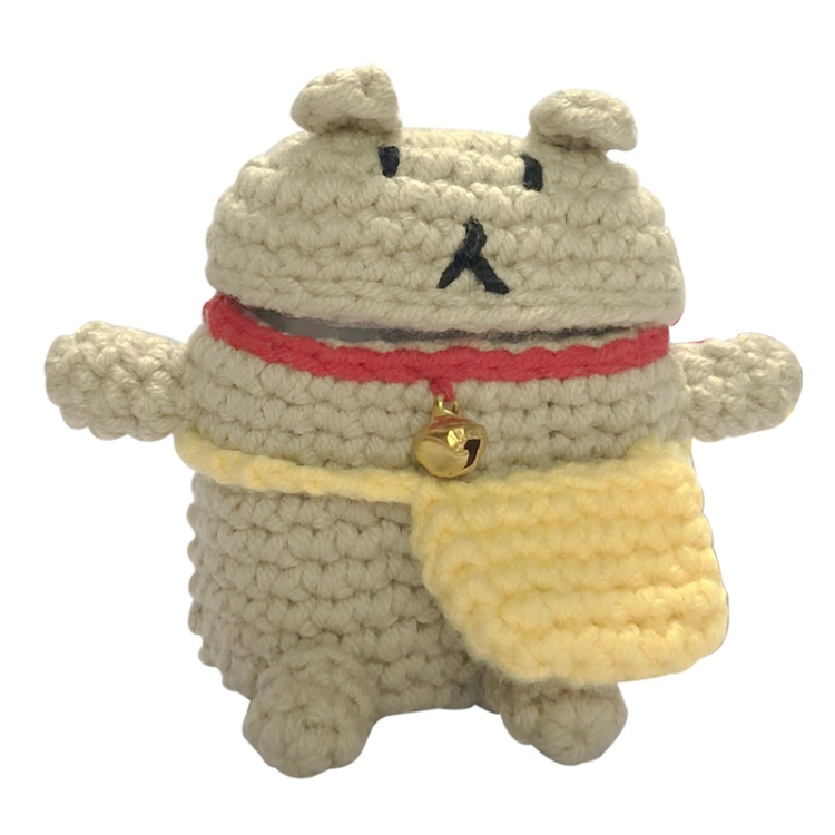 

Knitted Cute Cartoon Plush Doll Protective Case for Apple AirPods 1/2(Bear)