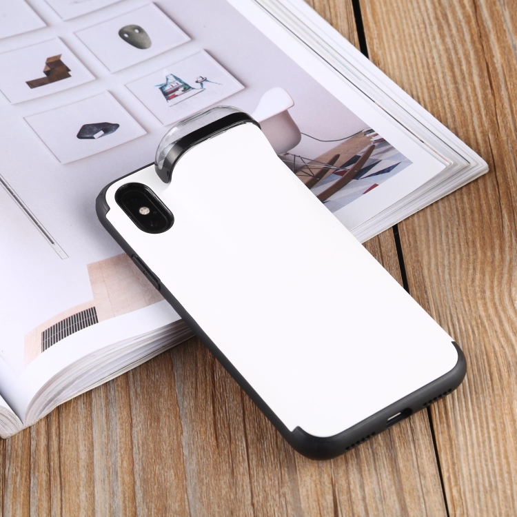 

For iPhone XR PC + TPU Shockproof Protective Back Case With AirPods Storage Box(White)