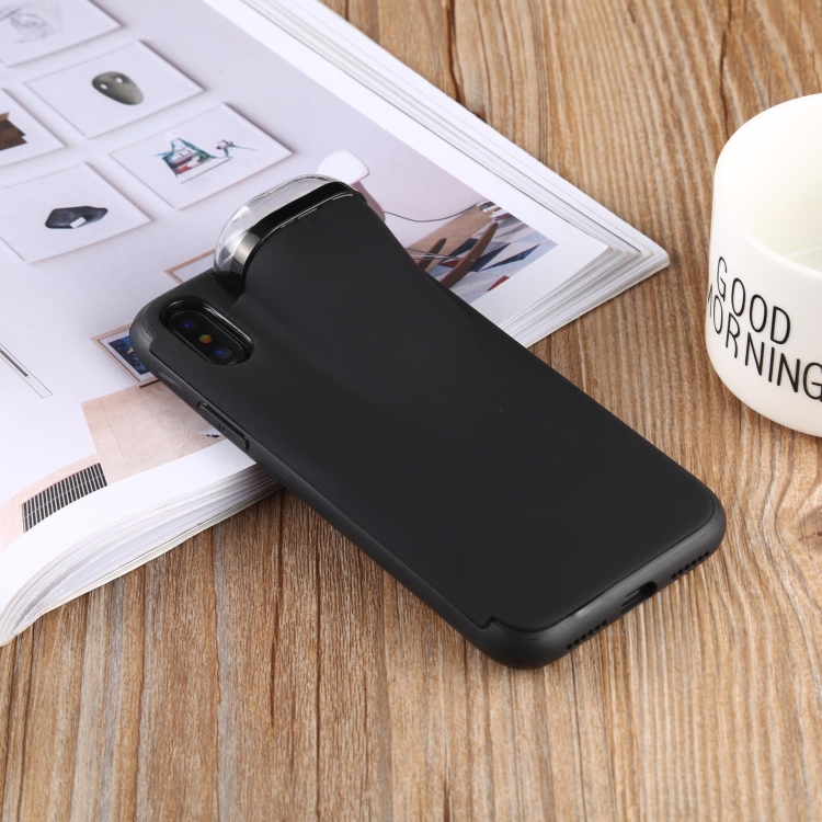 

For iPhone XS Max PC + TPU Shockproof Protective Back Case With AirPods Storage Box(Black)
