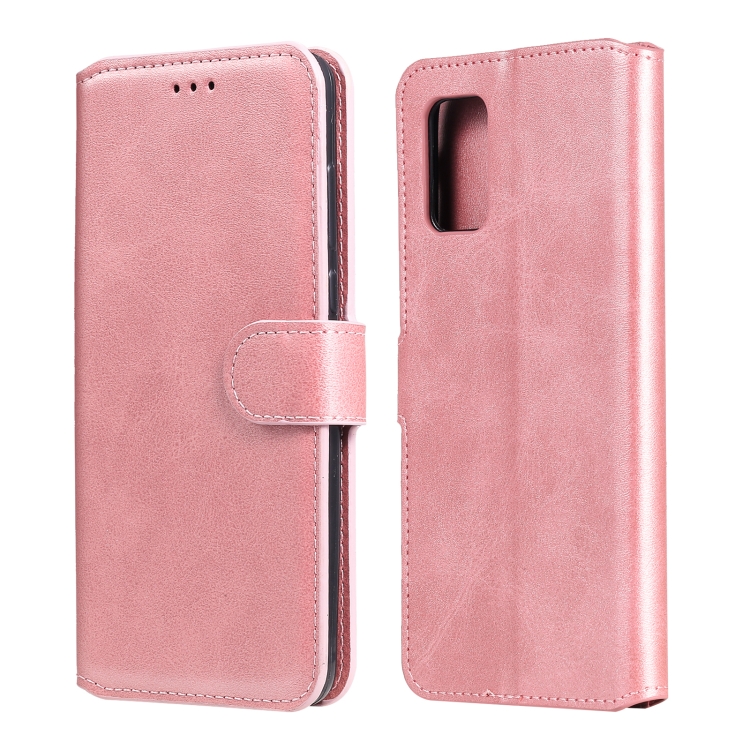 

For Samsung Galaxy A02s(US Version) Classic Calf Texture PU + TPU Horizontal Flip Leather Case, with Holder & Card Slots & Wallet(Rose Gold)