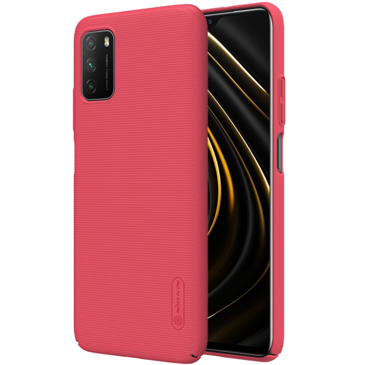 

For Xiaomi Poco M3 NILLKIN Frosted Concave-convex Texture PC Protective Case(Red)