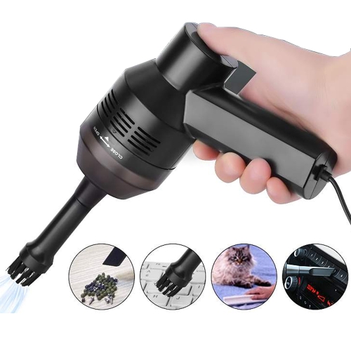 

HK-6019D Portable Household Car Handheld Mini USB Vacuum Cleaner Dust Collector Cleaning Tools(Black)