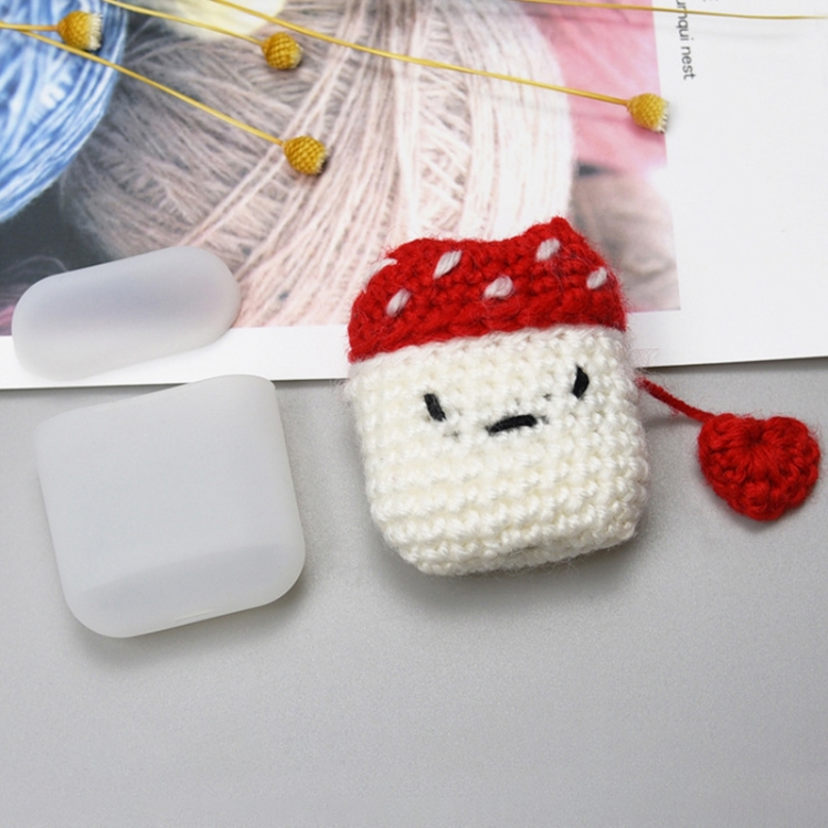 

Knitted Cute Cartoon Plush Animals Protective Case for Apple AirPods 2(Snowman)