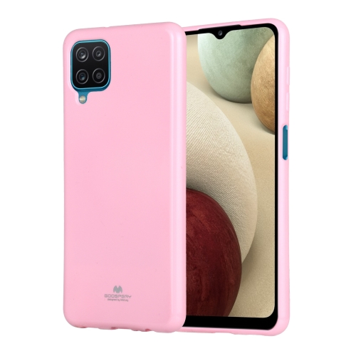 

For Samsung Galaxy A12 GOOSPERY JELLY Full Coverage Soft Case(Pink)