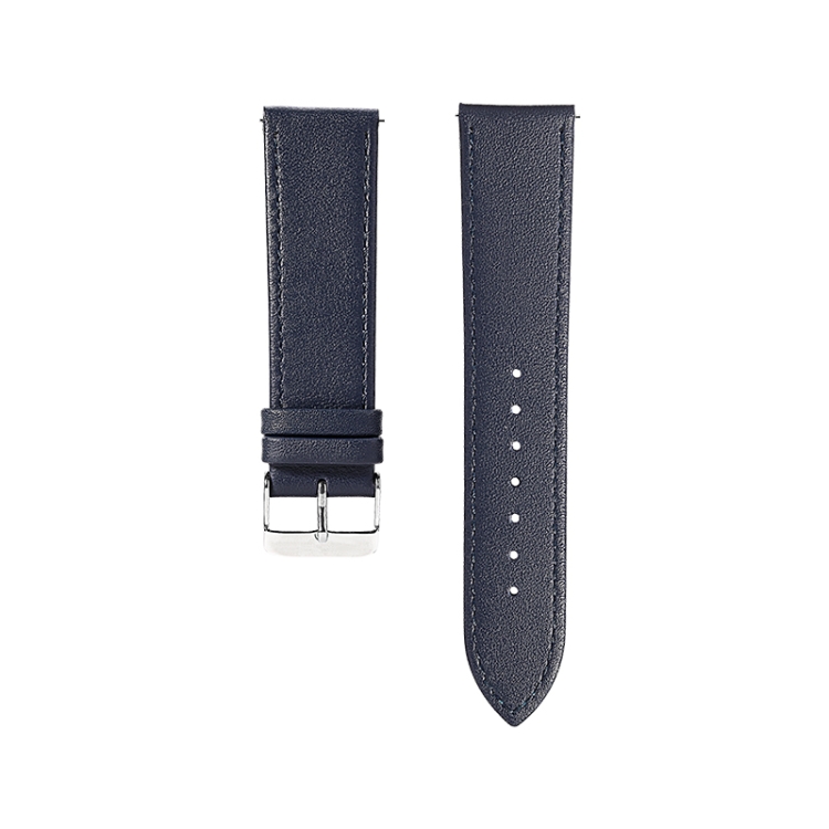

ROCK 22mm Business Style Leather Replacement Wrist Strap Watchband for Huawei Watch(Blue)