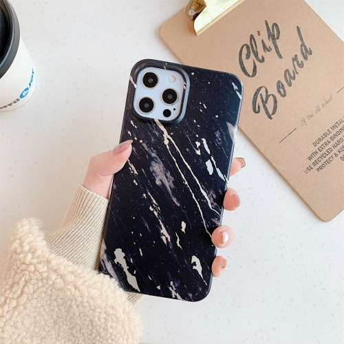 

Frosted Laser TPU Protective Case For iPhone 12 / 12 Pro(Black Marble)