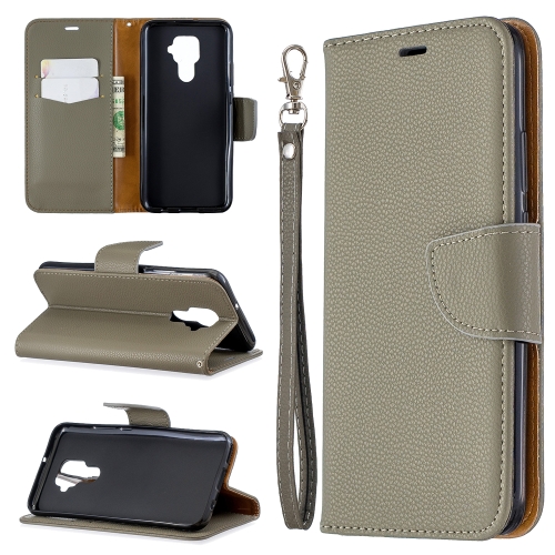 

For Huawei Mate 30 Lite Litchi Texture Pure Color Horizontal Flip PU Leather Case with Holder & Card Slots & Wallet & Lanyard(Grey)
