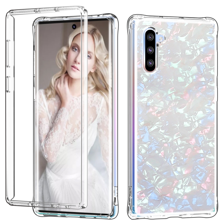 

For Galaxy Note 10 Shockproof PC+TPU Back Protective Case + Front PET Screen Protector(Colorful Shell Pattern)