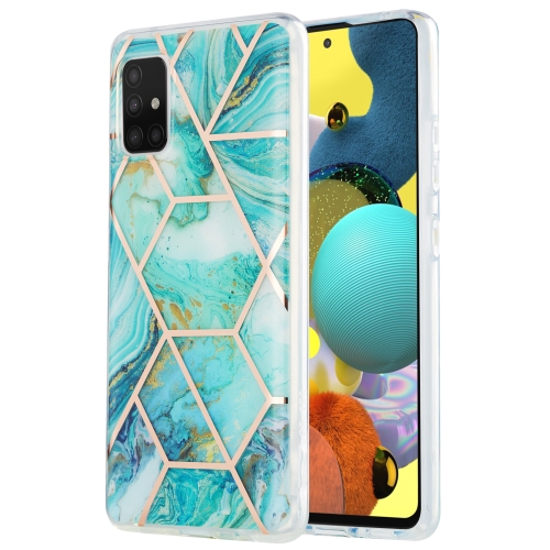 

For Samsung Galaxy A51 5G 3D Electroplating Marble Pattern TPU Protective Case(Blue)