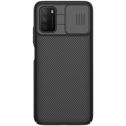 

For Xiaomi Poco M3 NILLKIN Black Mirror Series PC Camshield Full Coverage Dust-proof Scratch Resistant Mobile Phone Case(Black)