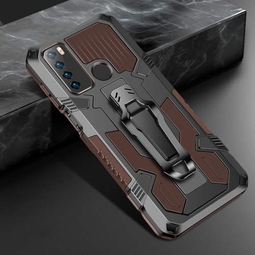 

For Infinix Note7 Lite / Hot 9 Machine Armor Warrior Shockproof PC + TPU Protective Case(Coffee)