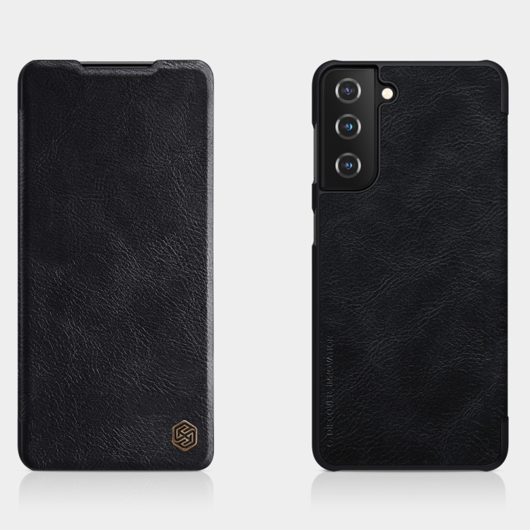 

For Samsung Galaxy S21 5G NILLKIN QIN Series Crazy Horse Texture Horizontal Flip Leather Case with Card Slot(Black)