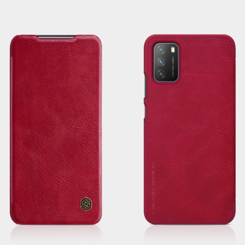

For Xiaomi Poco M3 NILLKIN QIN Series Crazy Horse Texture Horizontal Flip Leather Case with Card Slot(Red)