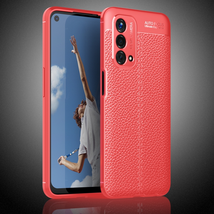 

For OPPO A93 5G Litchi Texture Shockproof TPU Case(Red)