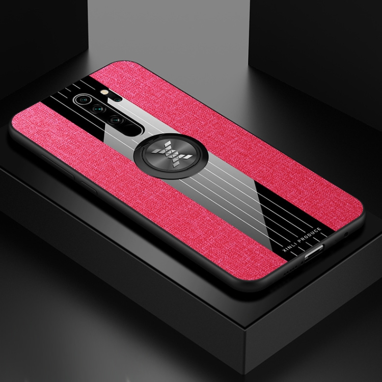 

For Xiaomi Redmi Note 8 XINLI Stitching Cloth Texture Shockproof TPU Protective Case with Ring Holder(Red)