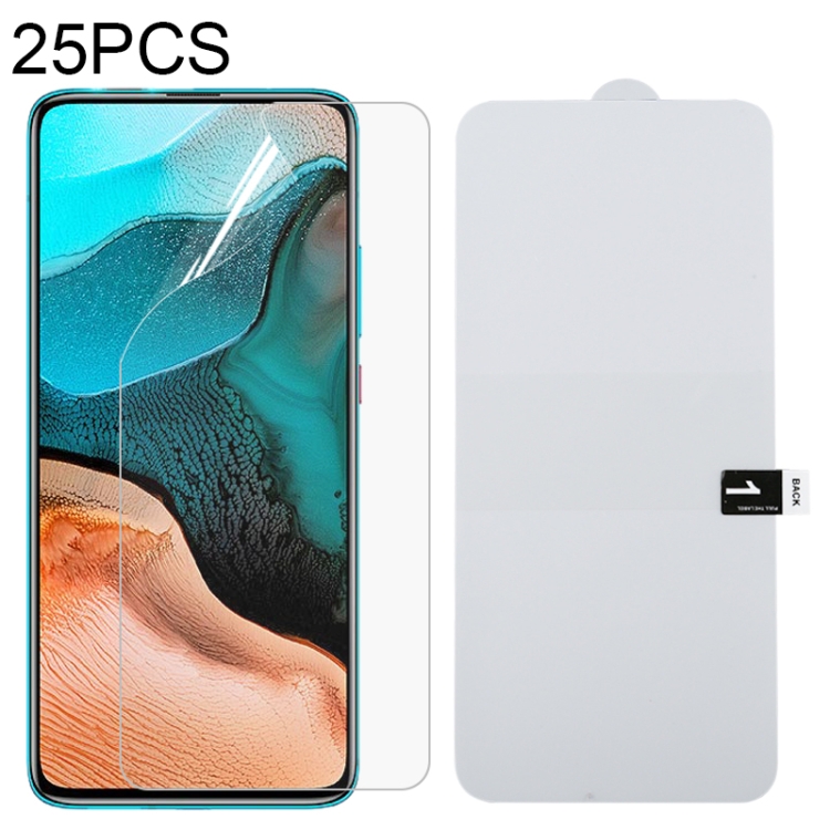 

For Xiaomi Redmi K30 Pro 25 PCS Full Screen Protector Explosion-proof Front Hydrogel Film