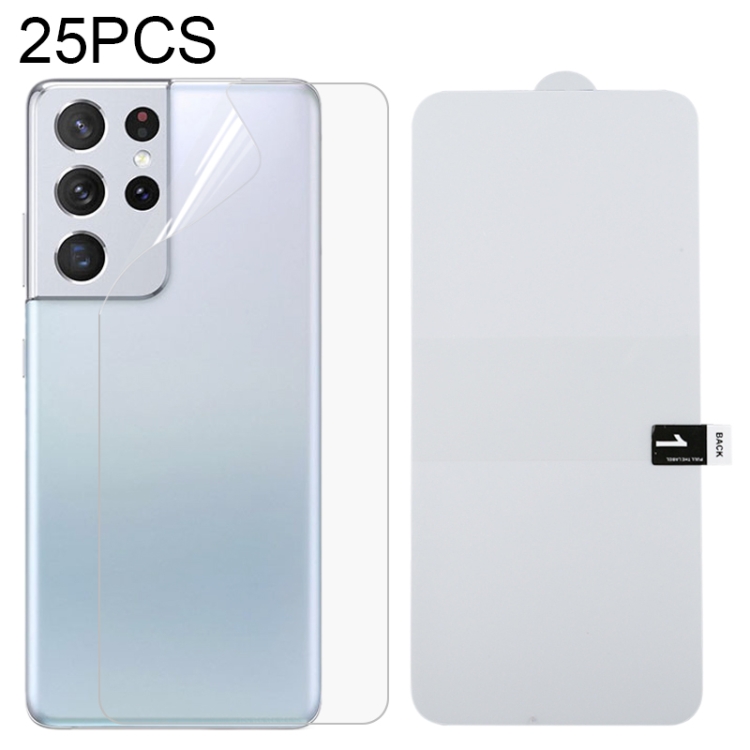 

For Samsung Galaxy S21 Ultra 5G 25 PCS Full Screen Protector Explosion-proof Rear Hydrogel Film