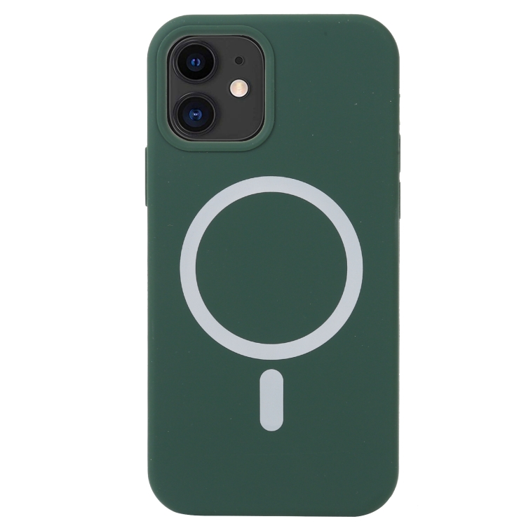 

Nano Silicone Full Coverage Shockproof Magsafe Case For iPhone 11(Deep Green)