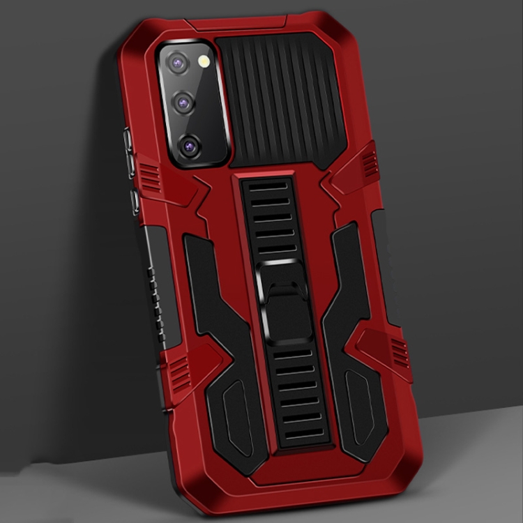 

For Samsung Galaxy A71 5G Vanguard Warrior All Inclusive Double-color Shockproof TPU + PC Protective Case with Holder(Red)